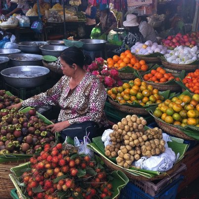 Piață din orașul Phnom Penh