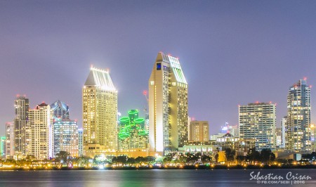 San Diego vazut din Centennial Park (Coronado Island)