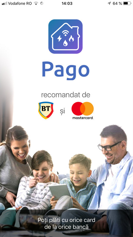 Imagine promoțională Pago cu telefon și persoane