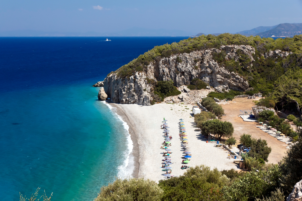 Plaja Tsambou de pe insula Samos