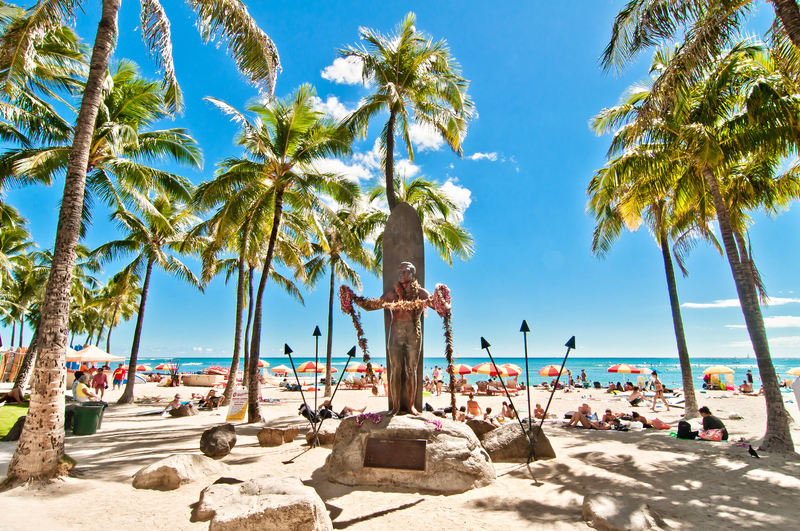 Plaja Waikiki din arhipelagul Hawaii