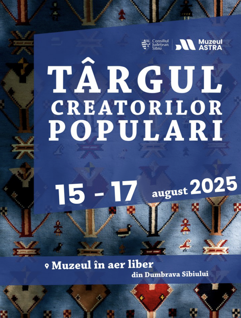 Afișul Târgului Creatorilor Populari, cu datele evenimentului