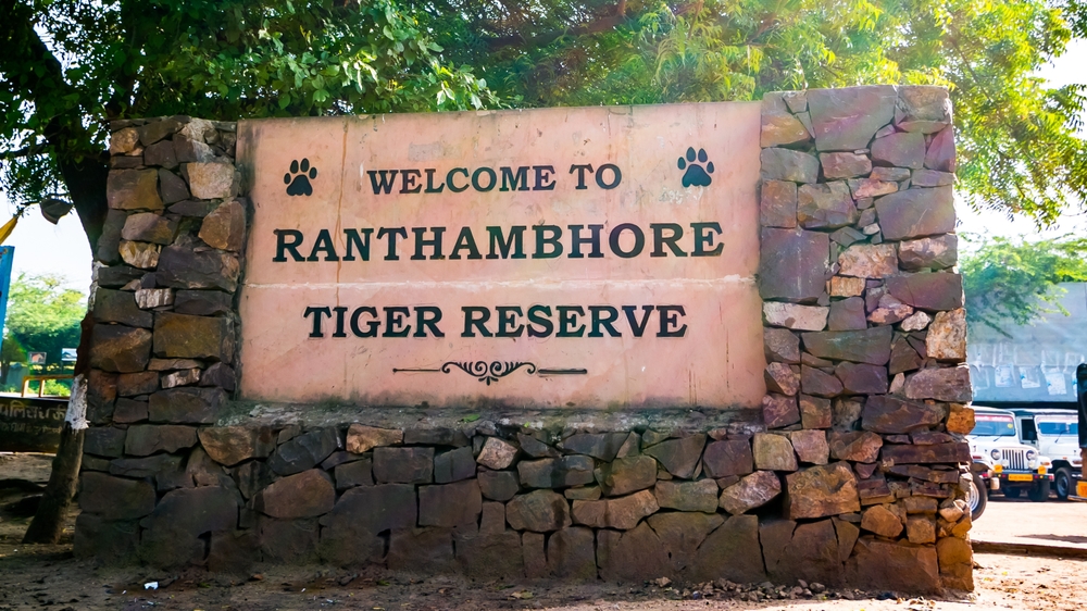 Panou de intrare în Ranthambhore Tiger Reserve