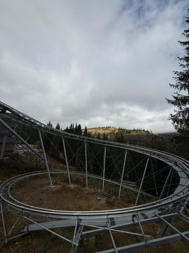 Structură circulară exterioară, lângă pădurea de brazi